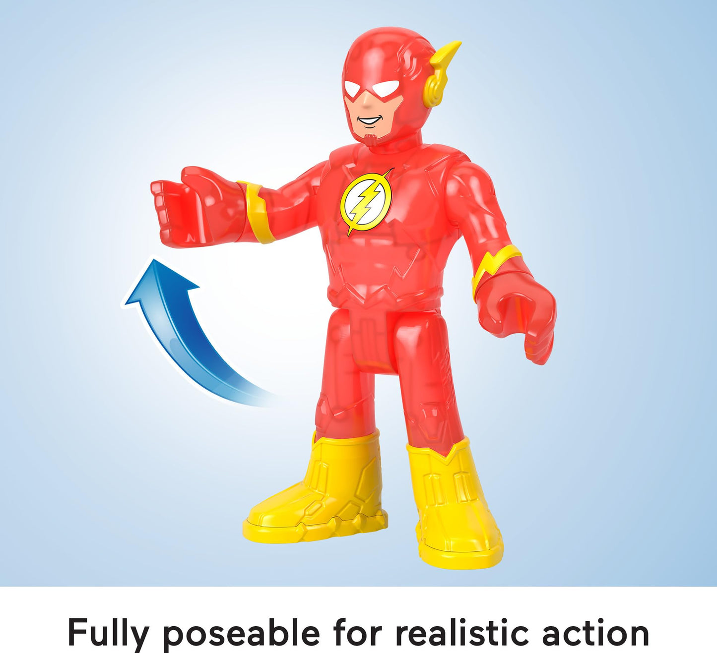 Fisher-Price Imaginext DC Super Friends The Flash XL Toy Figura snodata 25,4 cm per bambini in età prescolare dai 3 anni in su