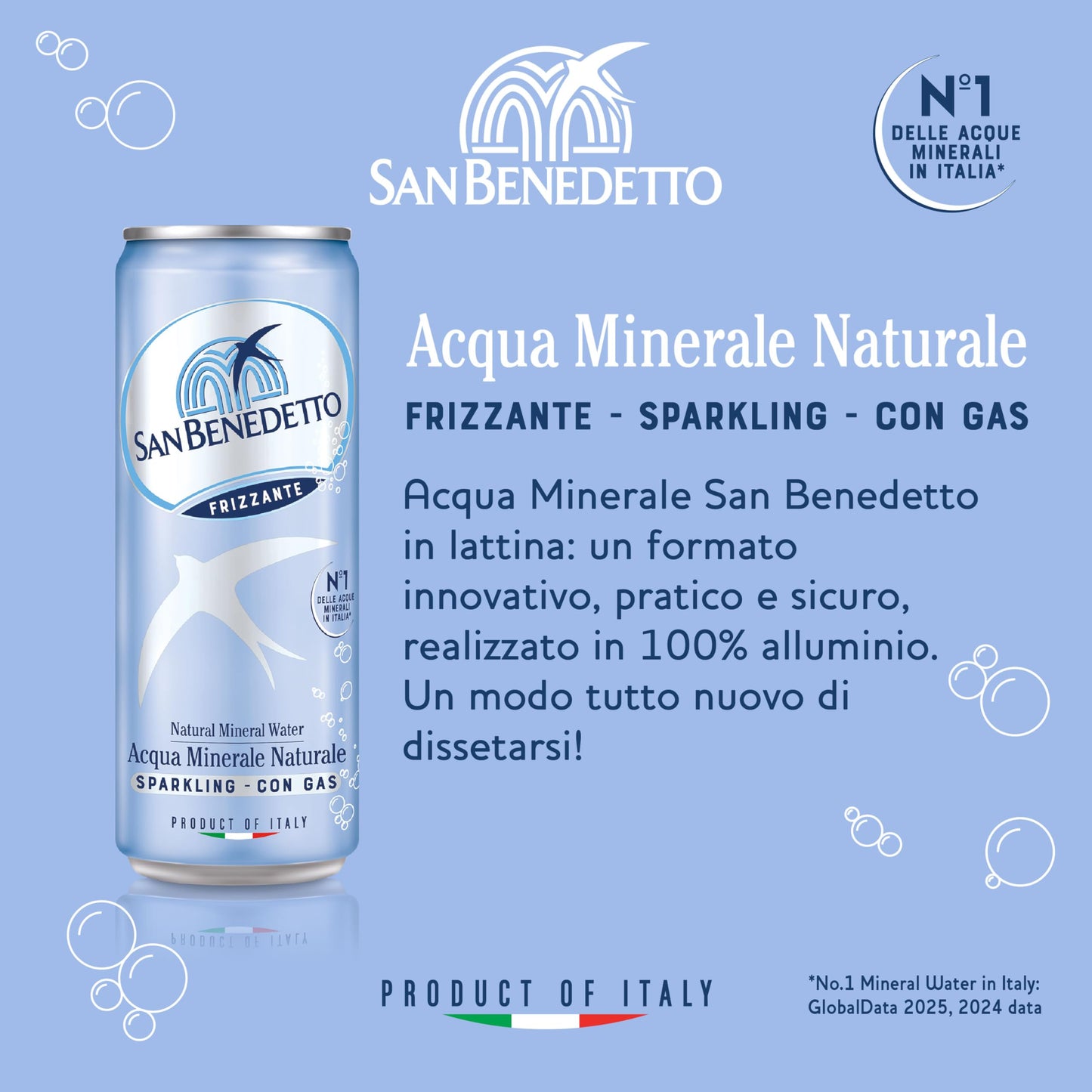 ACQUA LT. 0,33 LATTINA SLEEK (Confezione da 24)