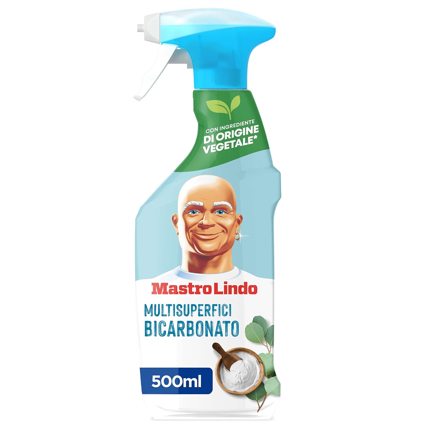 Mastro Lindo Detergente Multiuso Spray Collezione Tradizionale Con Profumo Bicarbonato E Eucalipto 500ML. Con Il 100% Di Profumo Naturale