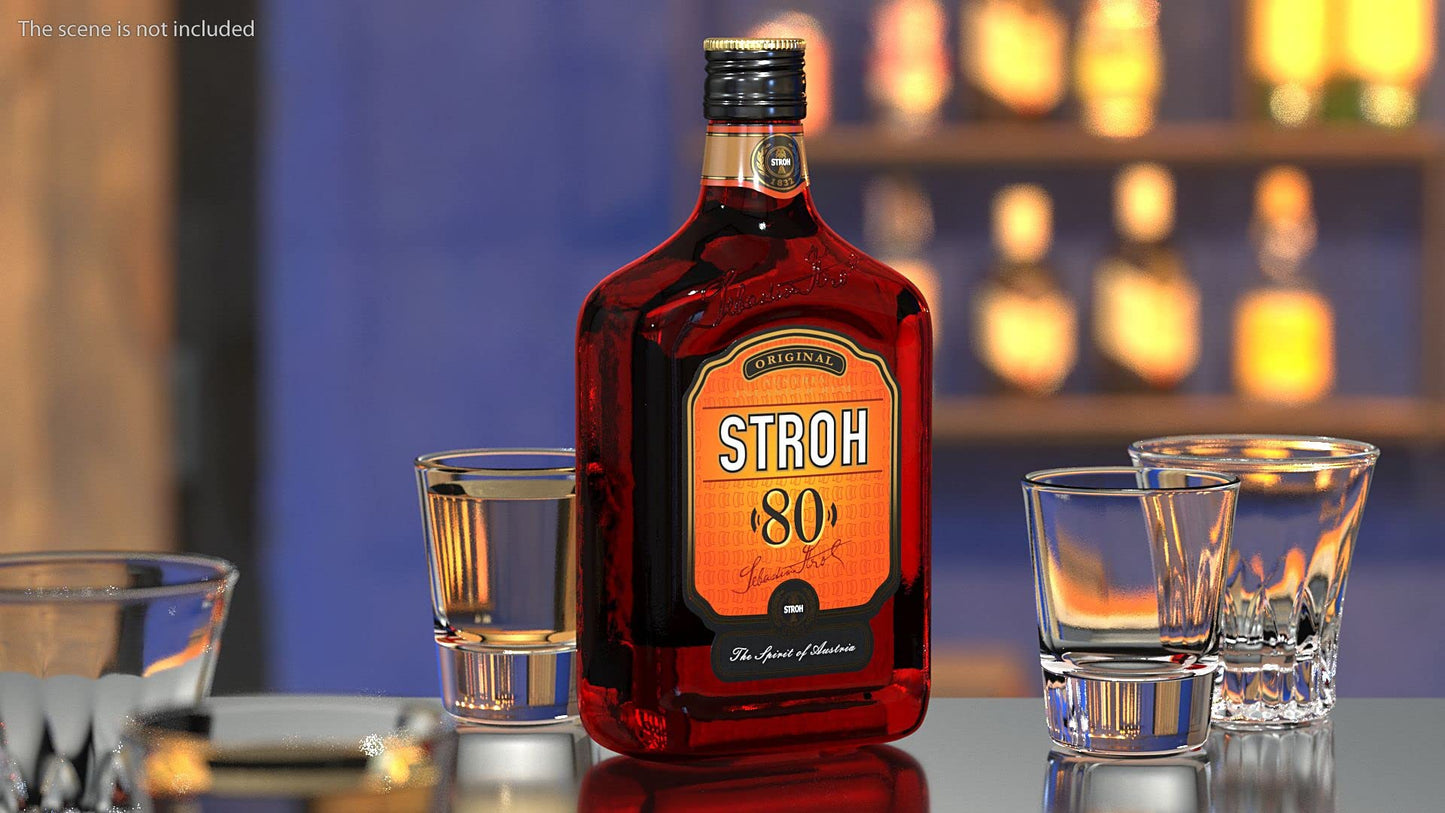 RUM STROH 80 Austria Inlander Rum 70 cl,Original STROH Inländer Rum,essenza di rum per tradizione culinaria e panificatrice austriaca in pasticcini, torte e dessert ed moderni Cocktails