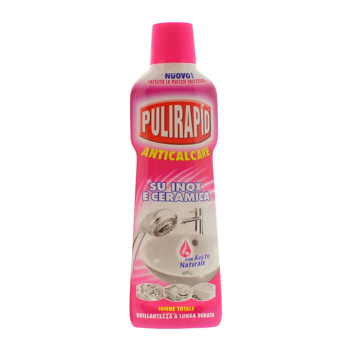 Pulirapid Anticalcare, su inox e ceramica, con aceto naturale, 500 ml, 1 pezzo