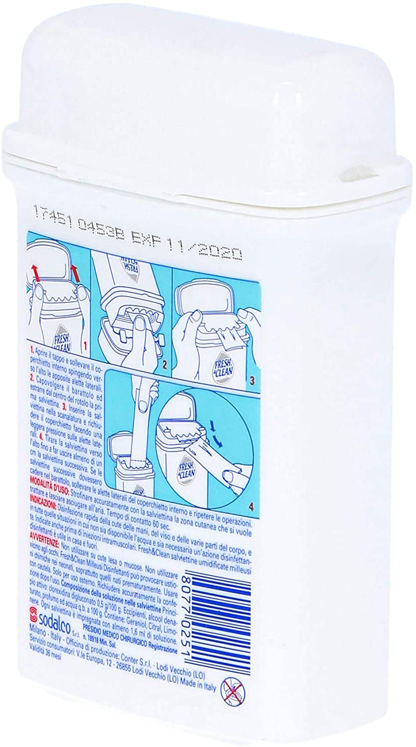 7 Fresh e clean salviettine disinfettanti