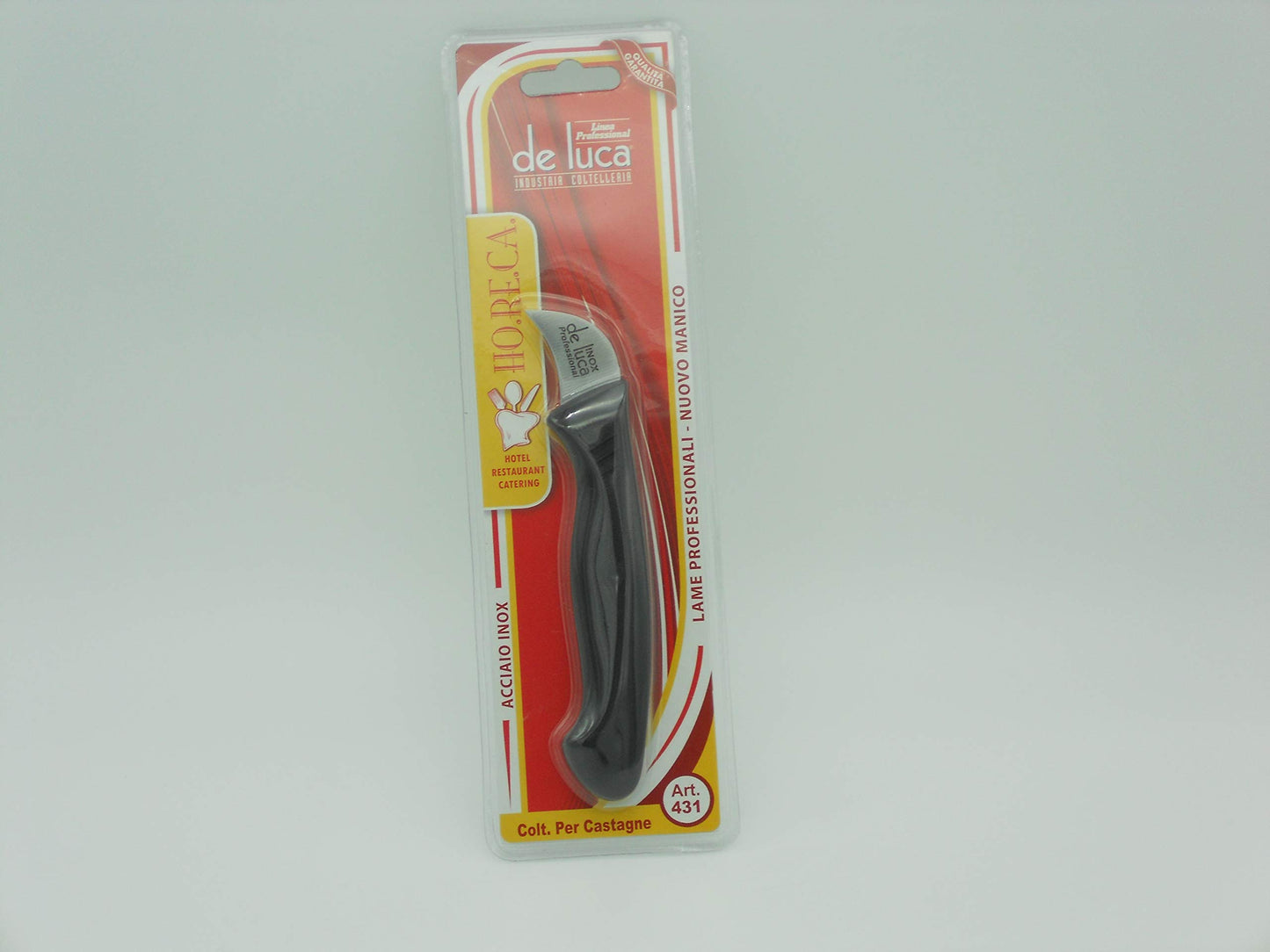 COLTELLO PER CASTAGNE LAMA IN ACCIAIO INOX LINEA HO.RE.CA "DE LUCA" SPESS.2.0 mm