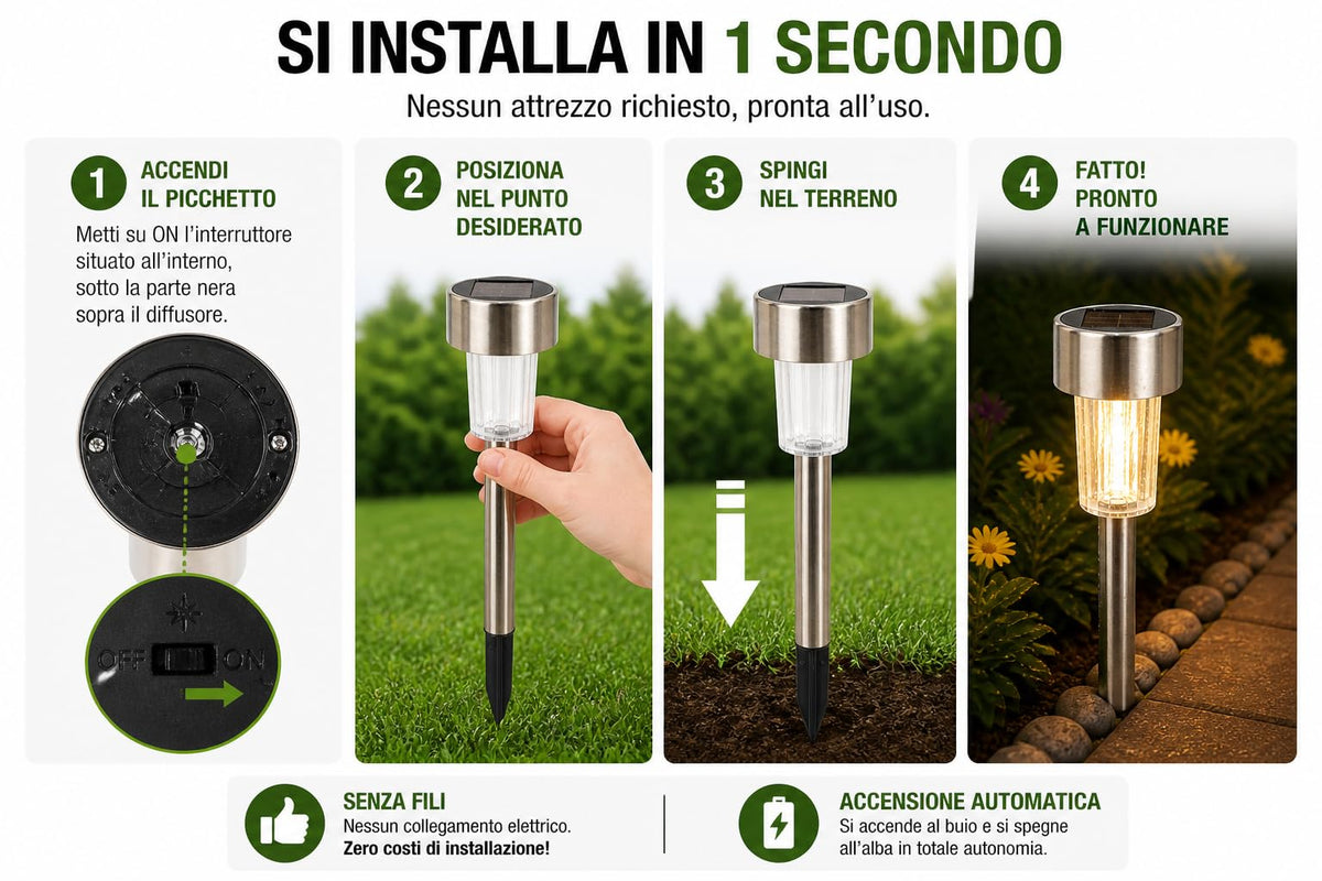 Velamp Lampada Solare da Giardino