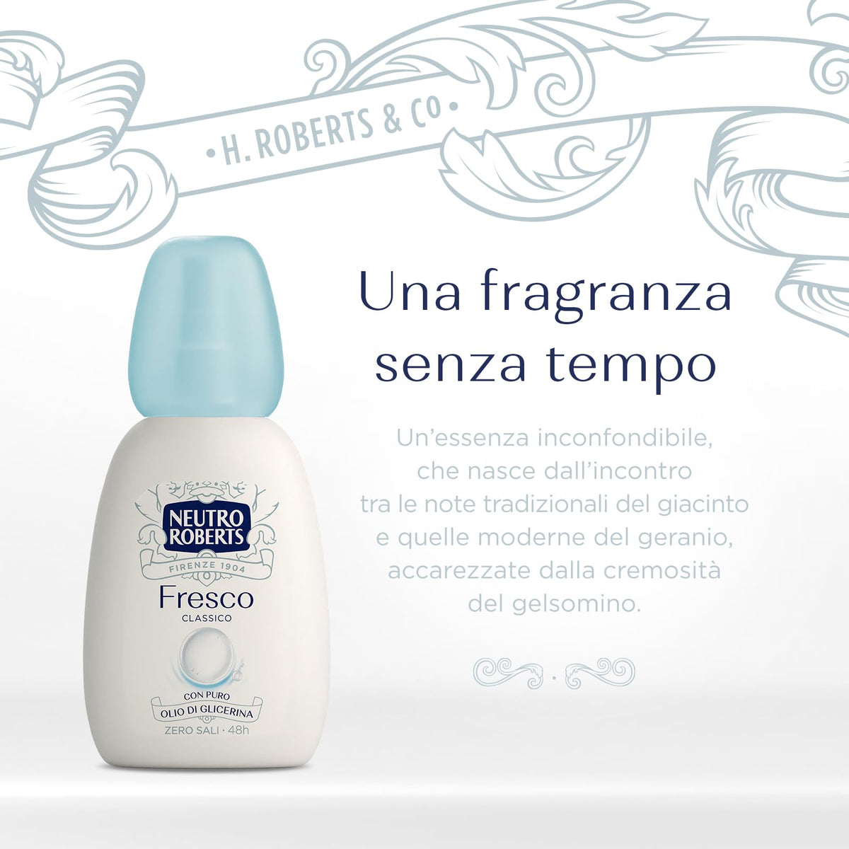 Neutro Roberts, Deodorante Vapo Fresco Classico, Zero Sali di Alluminio, Con Puro Olio di Glicerina, Deodorante Uomo e Donna, Plastica 100% riciclata, 75 ml, Zero gas 48h