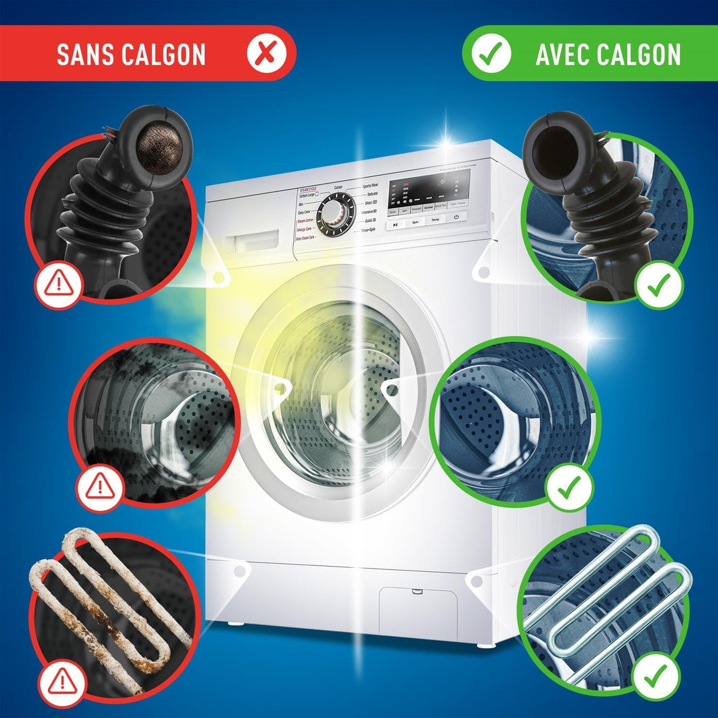 Calgon, addolcitore gel 2 in 1, 750 ml, confezione da 2 (versione inglese)