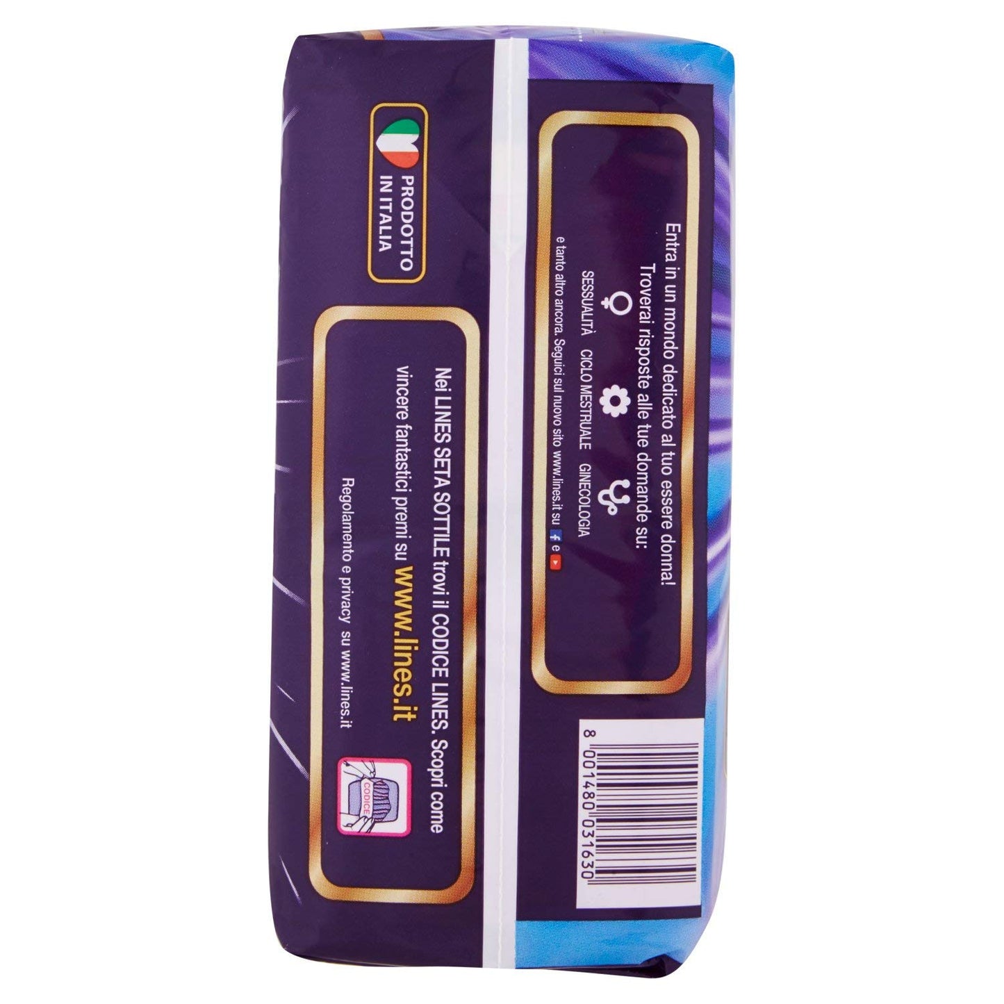 Lines Seta Sottile Assorbenti con Ali, 20 Pezzi