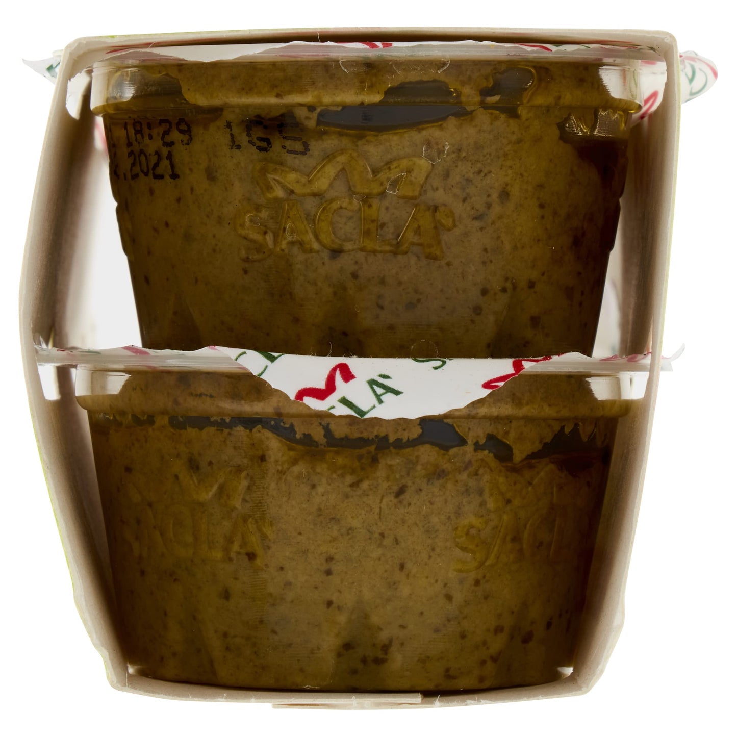 Saclà, Pesto alla Genovese 4xME, Condimento per Pasta e per Arricchire i Tuoi Piatti, con Basilico Italiano, 4 Monoporzioni da 45g, 180g, Confezione da 6 pezzi