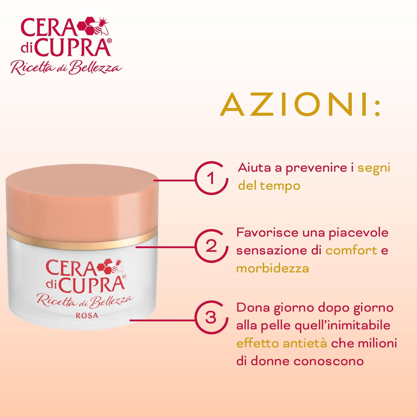 CERA DI CUPRA Crema Rosa Vaso - 50 Ml - 50 ml