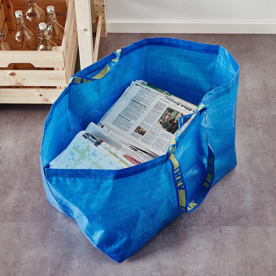 Ikea 5 x FRAKTA Borsa portatutto grande blu 71 litri