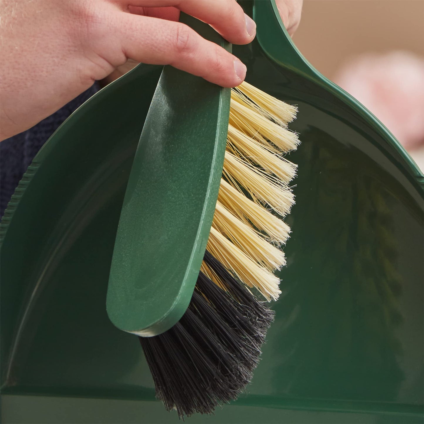 Spontex Set di scopino realizzato al 100% con materiali riciclati e 2 tipi di setole, pulizia efficiente e veloce, 1 set