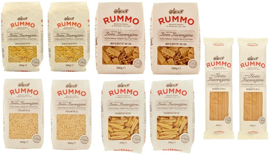 Rummo Pasta Stelline - Spaghetti - Casarecce - Semi di Orzo - Mafaldotte - Confezione da 10 confezioni di test per pasta italiana a base di semola di grano duro, pasta italiana 500 g