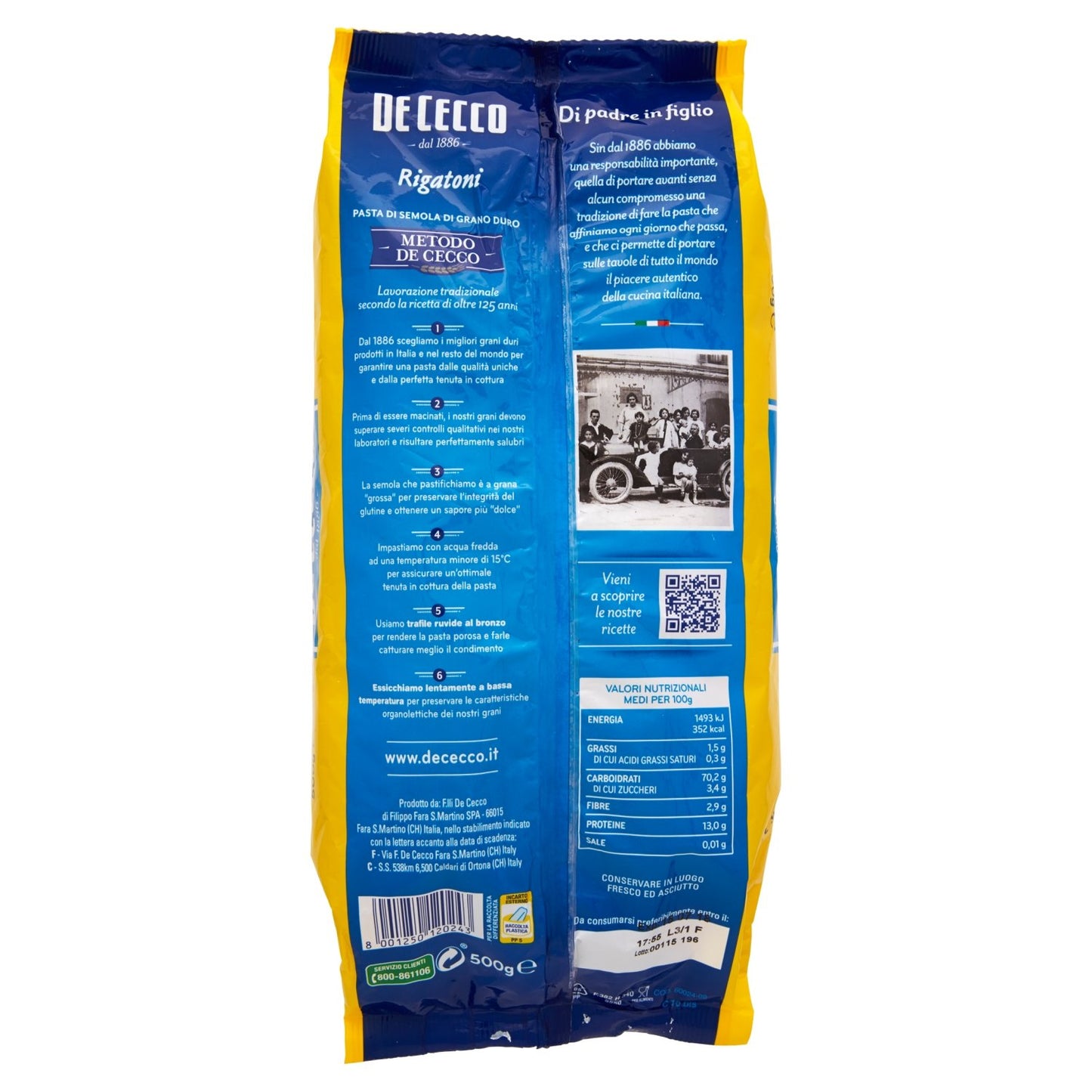 De Cecco Rigatoni N° 24, 500g