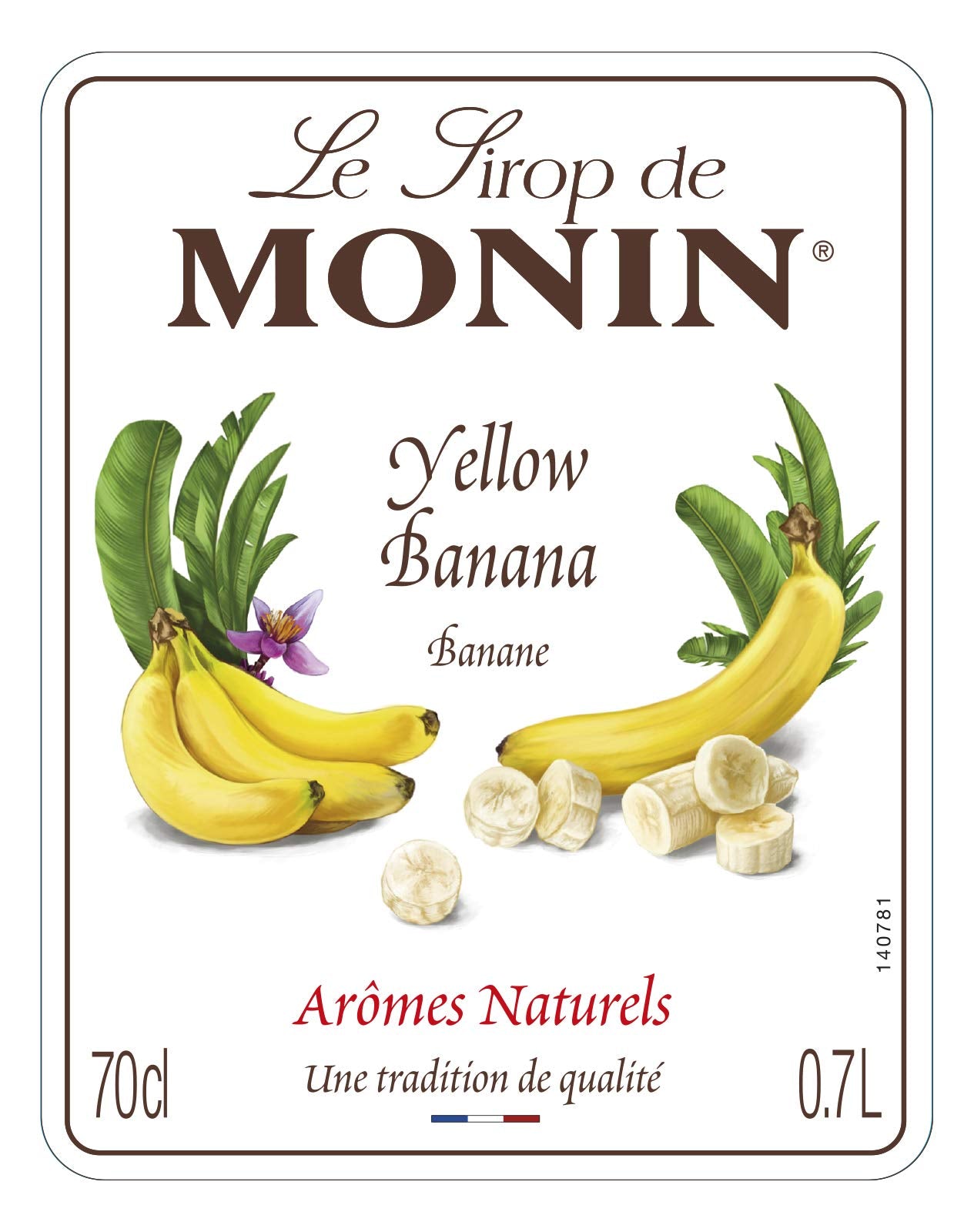 MONIN Sciroppo di Banana Giallo Premium, 700 ml