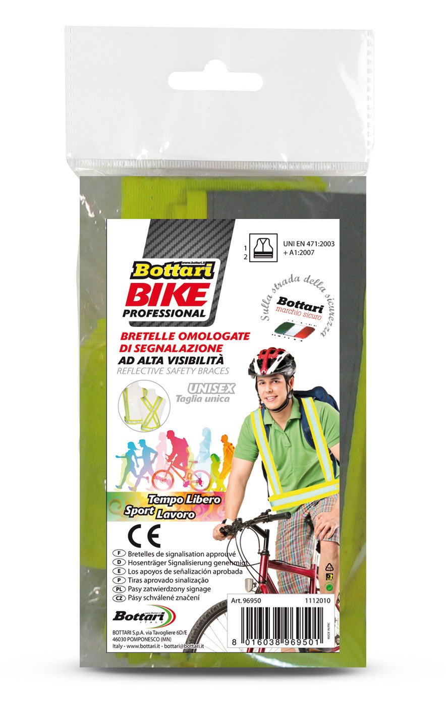 Bottari Bike 96950, Bretelle di Segnalazione, Giallo Unisex-Adulto