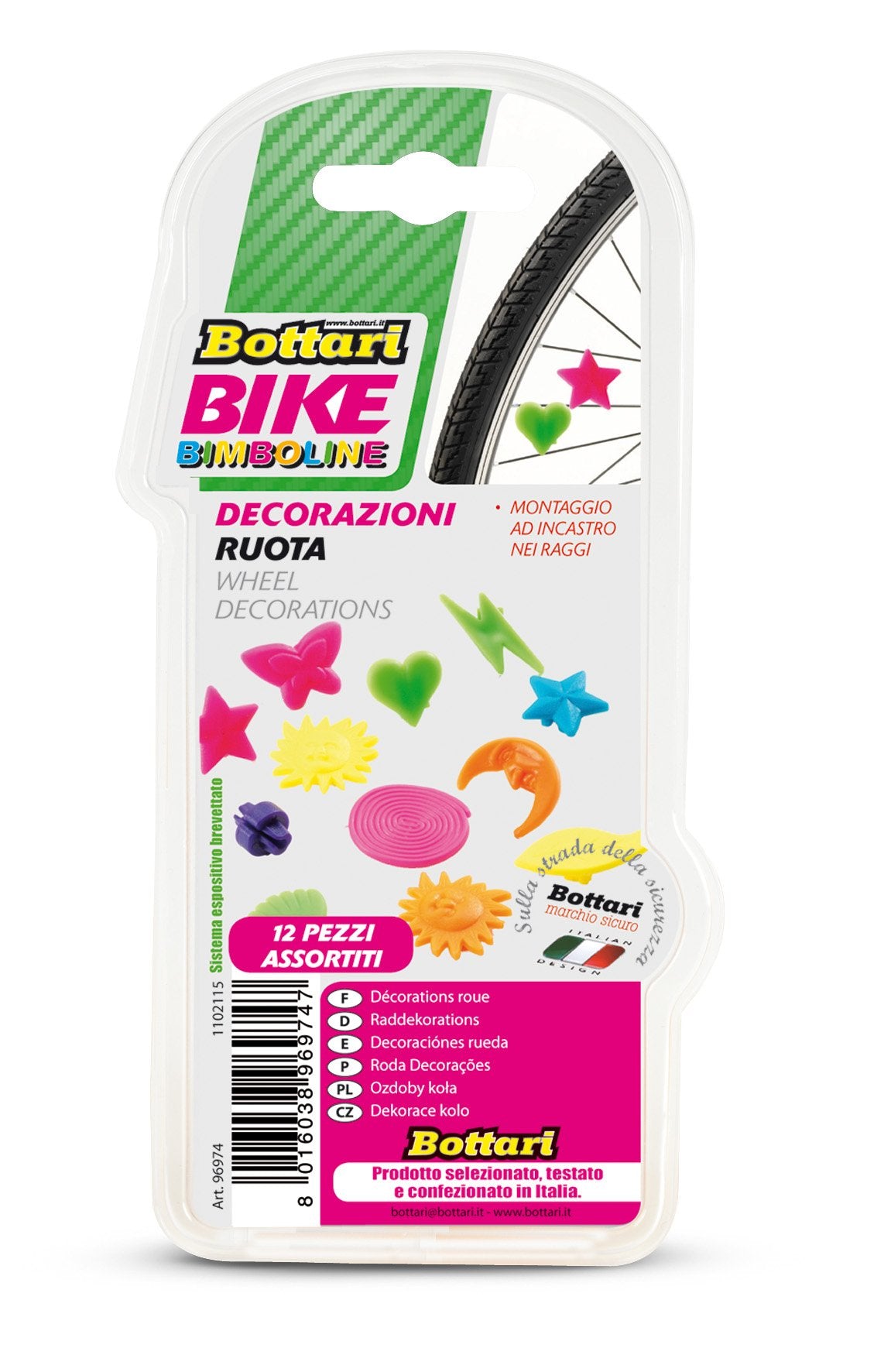 Bottari 96974 Decorazioni Ruota per Biciclette