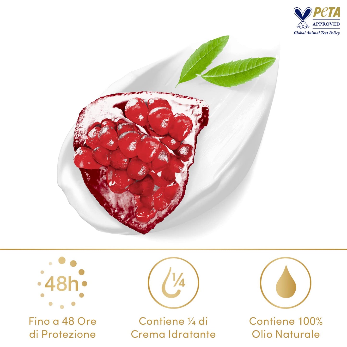 Dove, Go Fresh Deodorante Spray Melograno, con 1/4 Crema Idratante, Antitraspirante, Senza Alcool, Pelle Asciutta Fino a 48 Ore, Profumazione al Melograno, Deodorante Uomo e Donna, 6 Pezzi da 150 ml