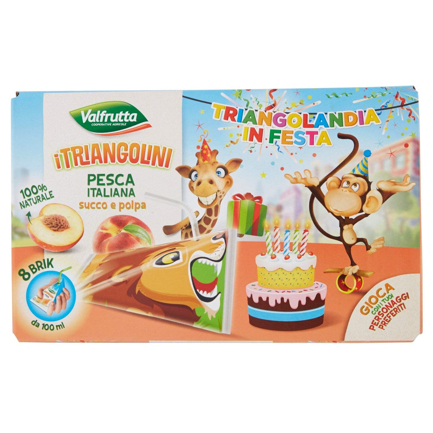 Valfrutta Nettare di Pesca - 8 Brik da 100 ml