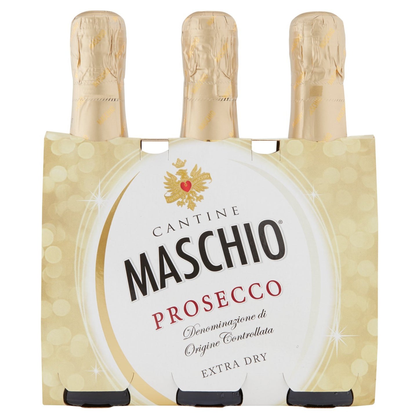 Prosecco DOC Extra Dry, Maschio - confezione da 3 x 200 ml