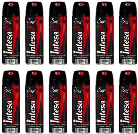 INTESA Set 12 Deodorante Spray Unisex Sextreme 125 Ml. Cura Del Corpo