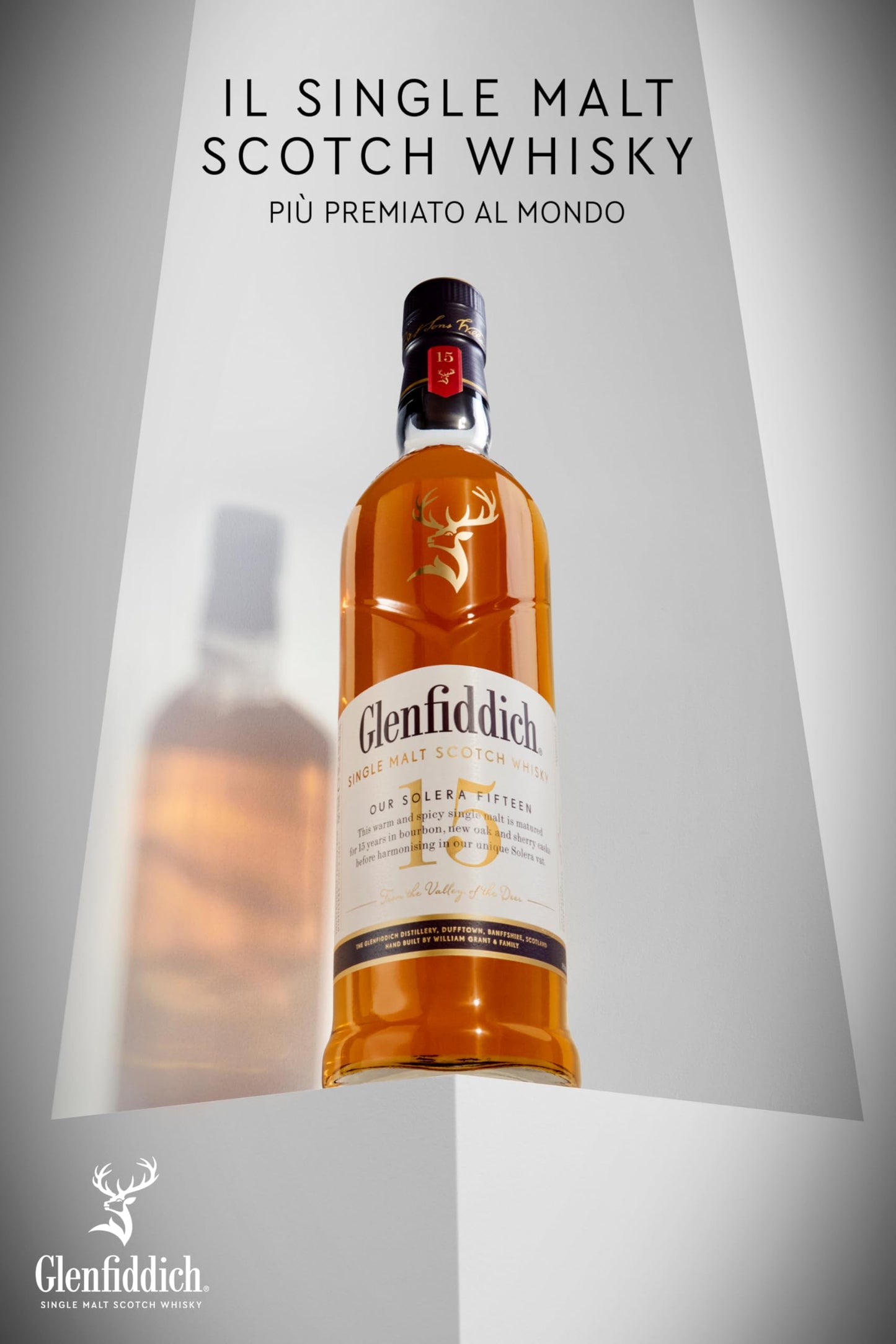 Glenfiddich Single Malt Scotch Whisky 15 Anni, 70cl