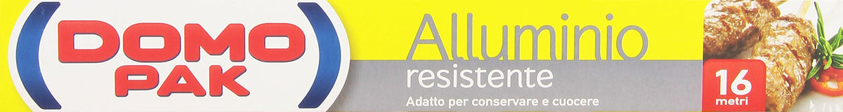 Domopak - Alluminio, Resistente Adatto Per Conservare e Cuocere - 16 Metri [2 pezzi]