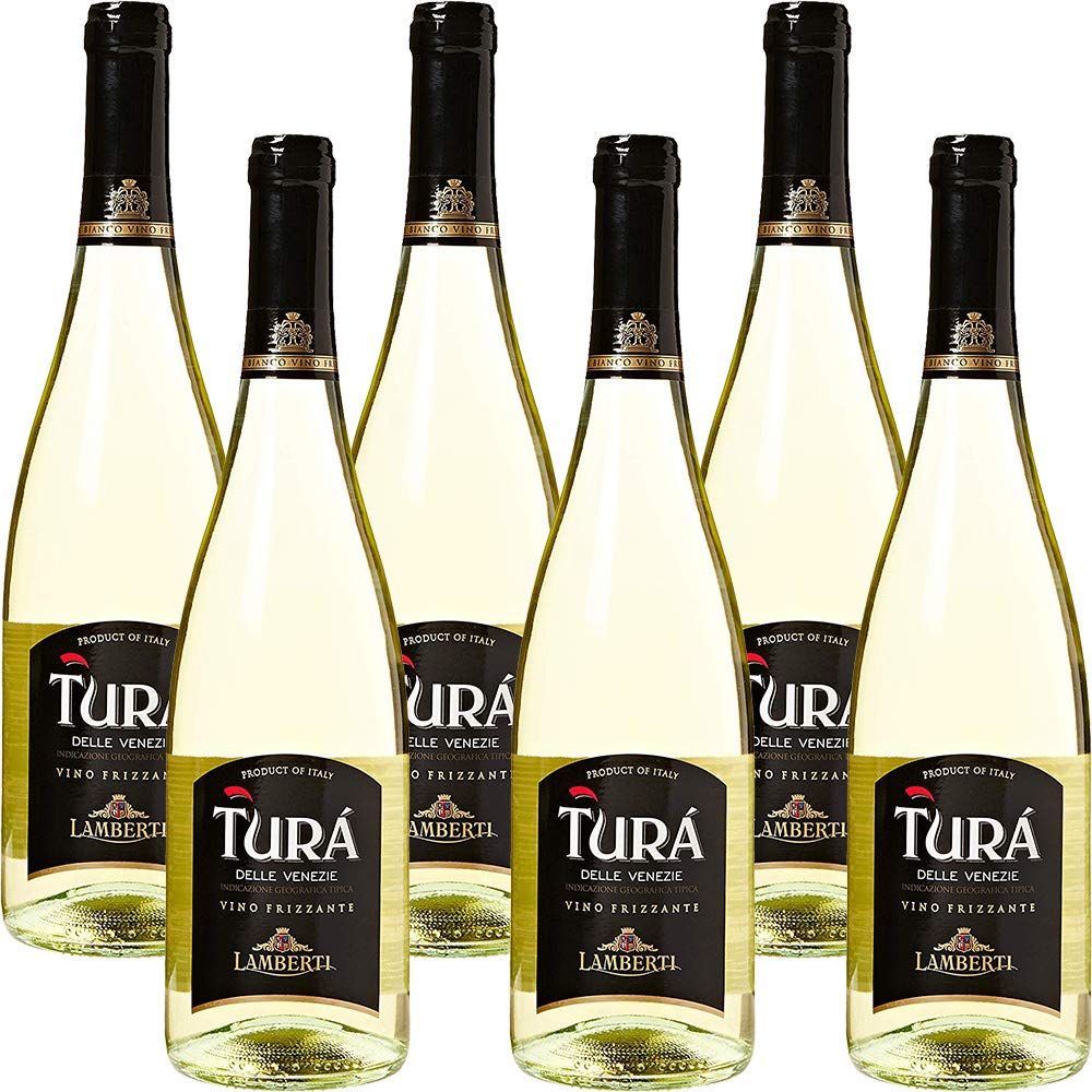 Vino Bianco Frizzante | Turà Trevenezie Igt | Veneto | 6 Bottiglie 75Cl | Per Happy Hour | Dopocene Easy Chic | Idea Regalo