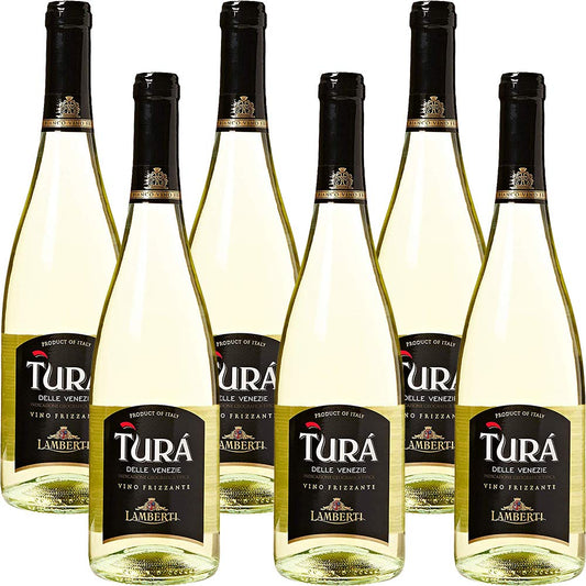 Vino Bianco Frizzante | Turà Trevenezie Igt | Veneto | 6 Bottiglie 75Cl | Per Happy Hour | Dopocene Easy Chic | Idea Regalo