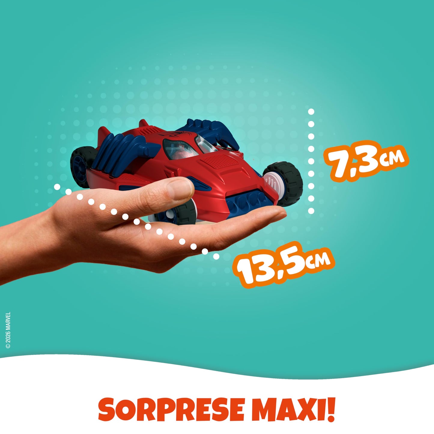 Kinder GranSorpresa Maxi Spider-Man, Uovo di Pasqua Kinder 2026 di Finissimo Cioccolato al Latte con Sorpresa Marvel Spider-Man, 220 g