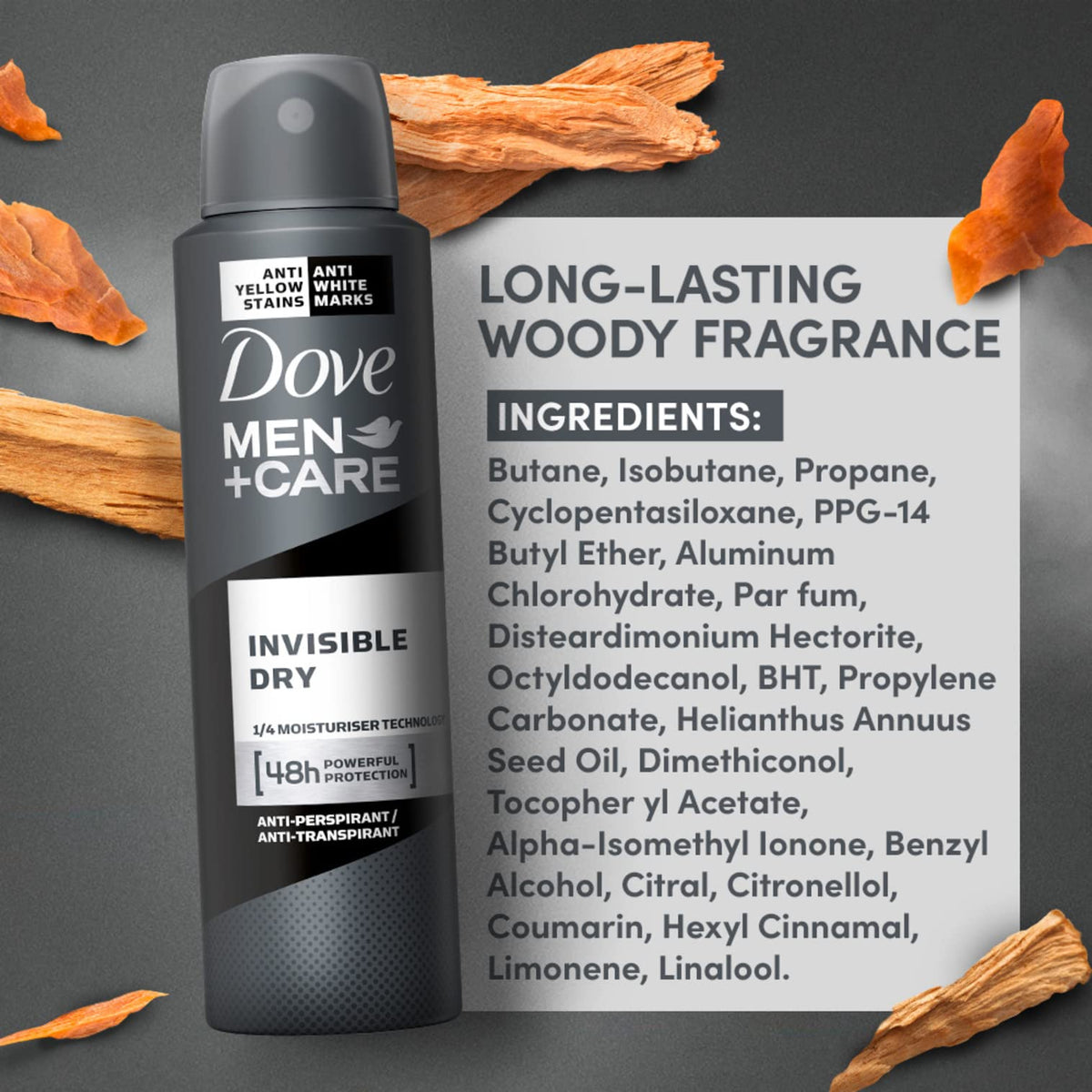 Dove 'Eau de Parfum Deodorante Spray Men Invisible Dry 150 ml