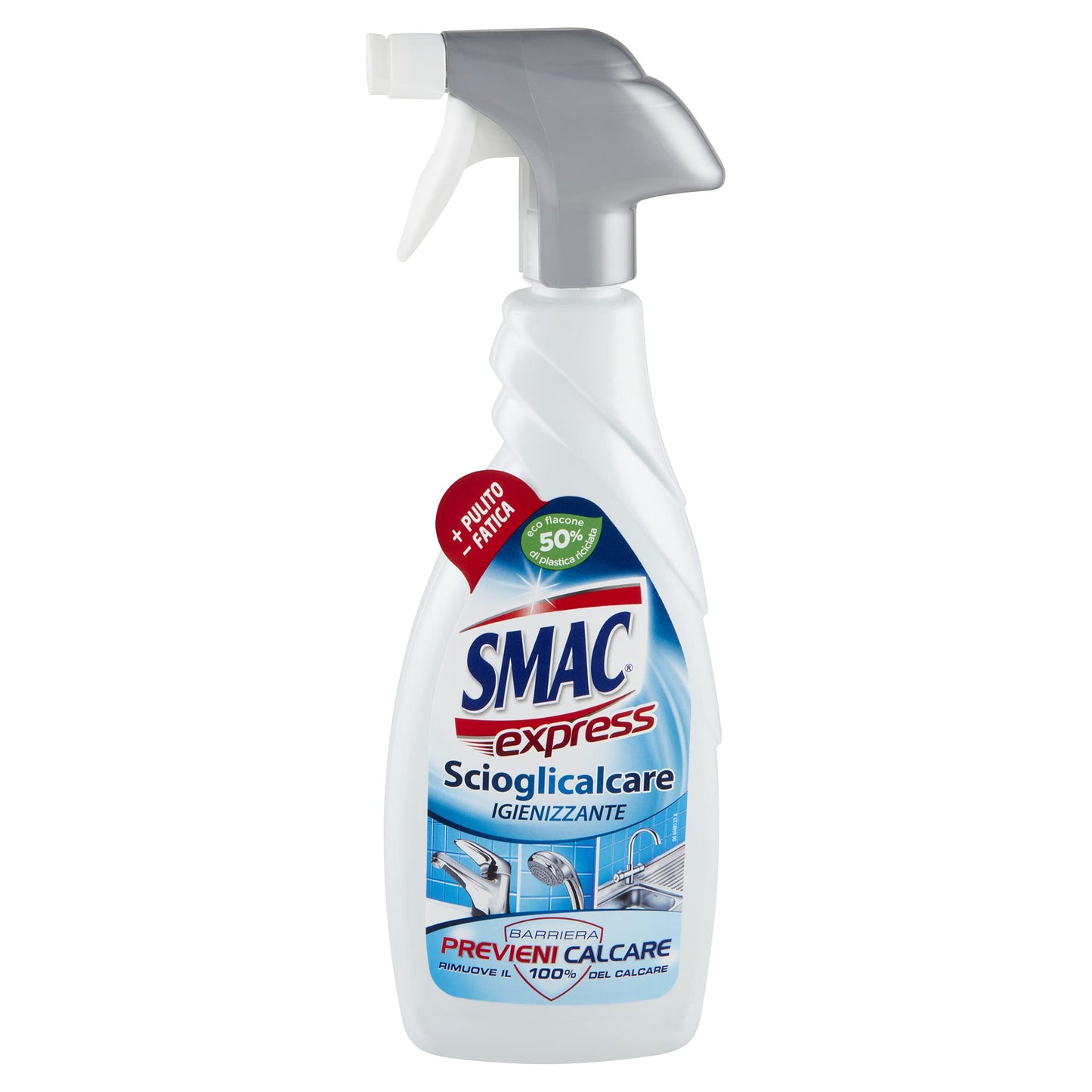 Smac Express - Scioglicalcare Igienizzante Spray, Detergente Anticalcare Bagno con Scudo Attivo, 650 ml x 12 Pezzi