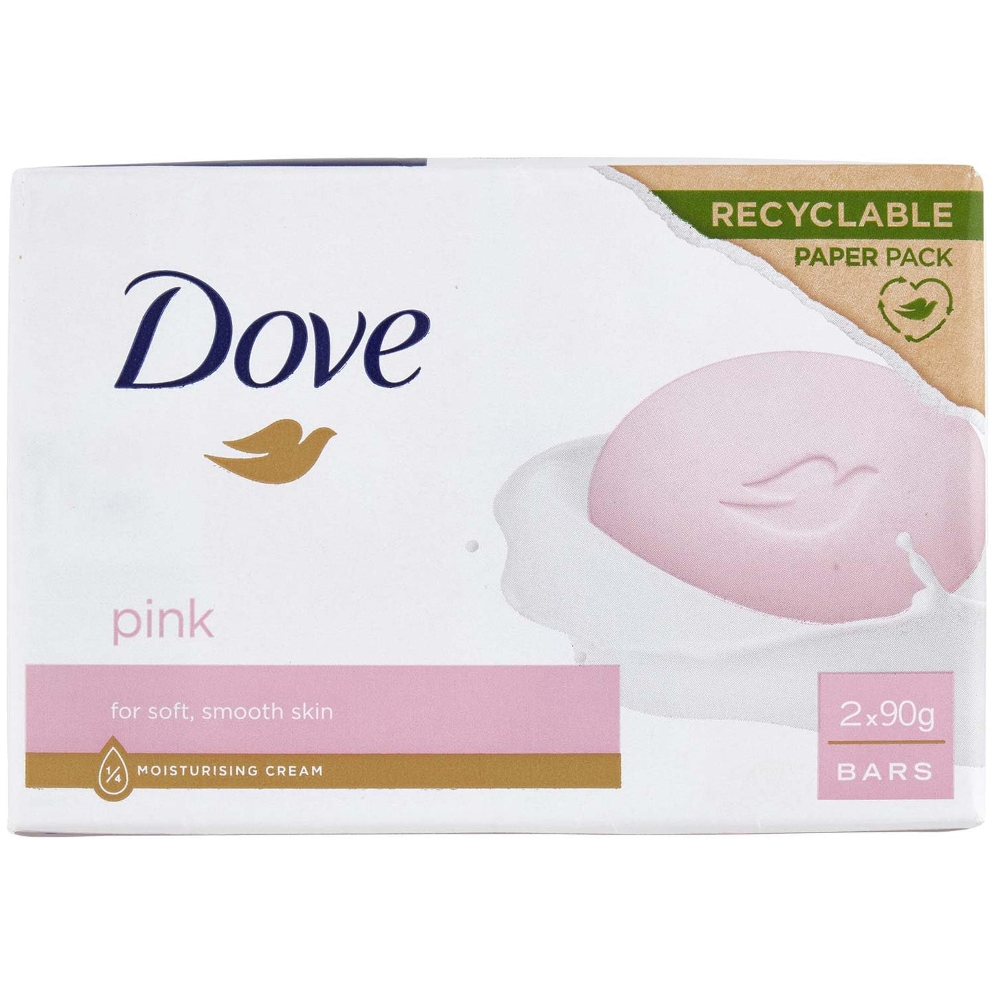 Dove Sapone Solido Rosa 2x90gr, 180g