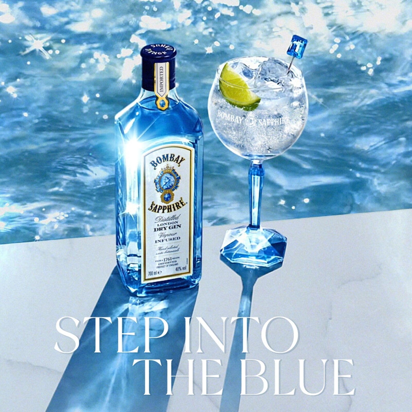 Miniature di Bombay Sapphire London Dry Gin, 40% vol., 5 cl / 50 ml (Confezione da 12), gin 100% infuso a vapore con 10 botanical accuratamente selezionati