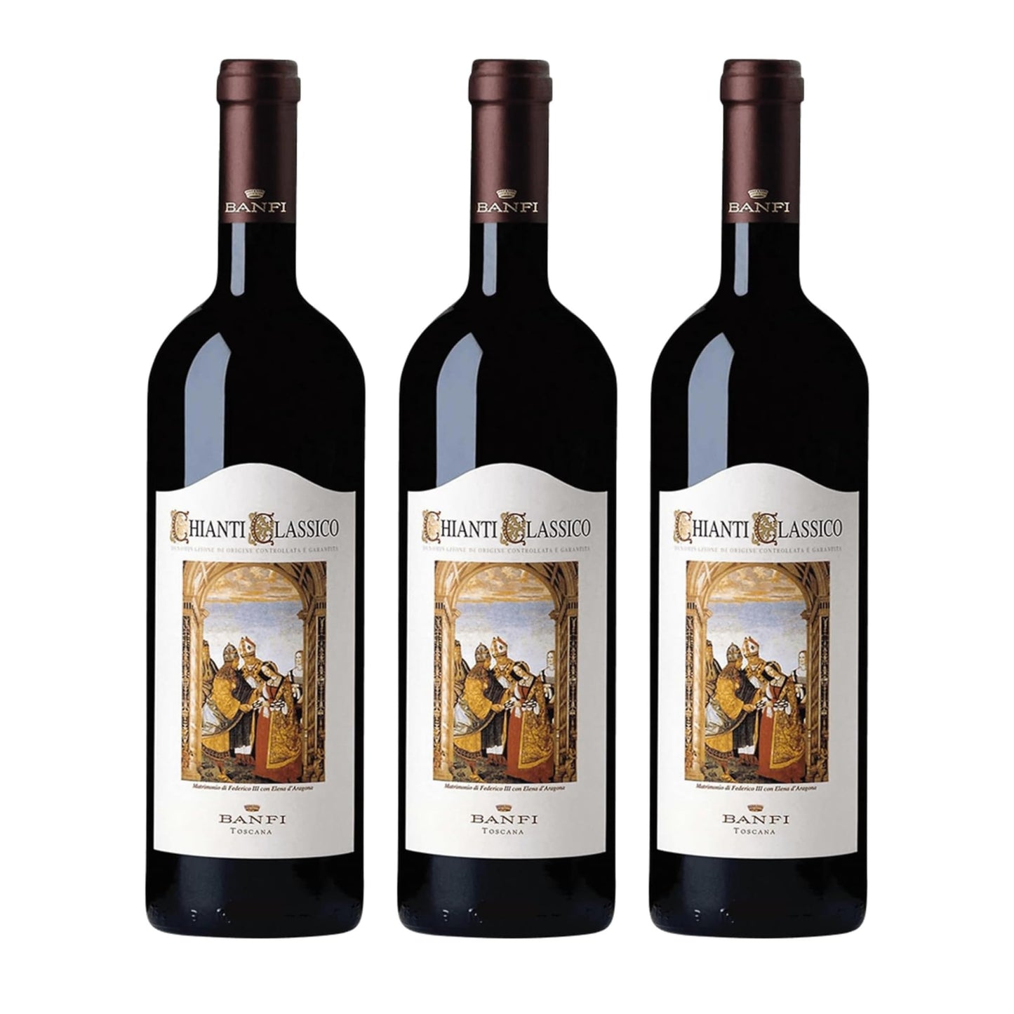 Banfi | Vino Rosso Chianti Classico DOCG | Annata 2024 | Confezione da 3 Bottiglie da 750ml