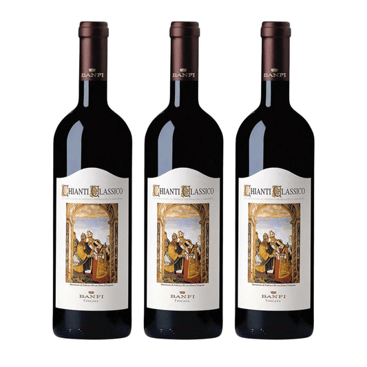 Banfi | Vino Rosso Chianti Classico DOCG | Annata 2024 | Confezione da 3 Bottiglie da 750ml