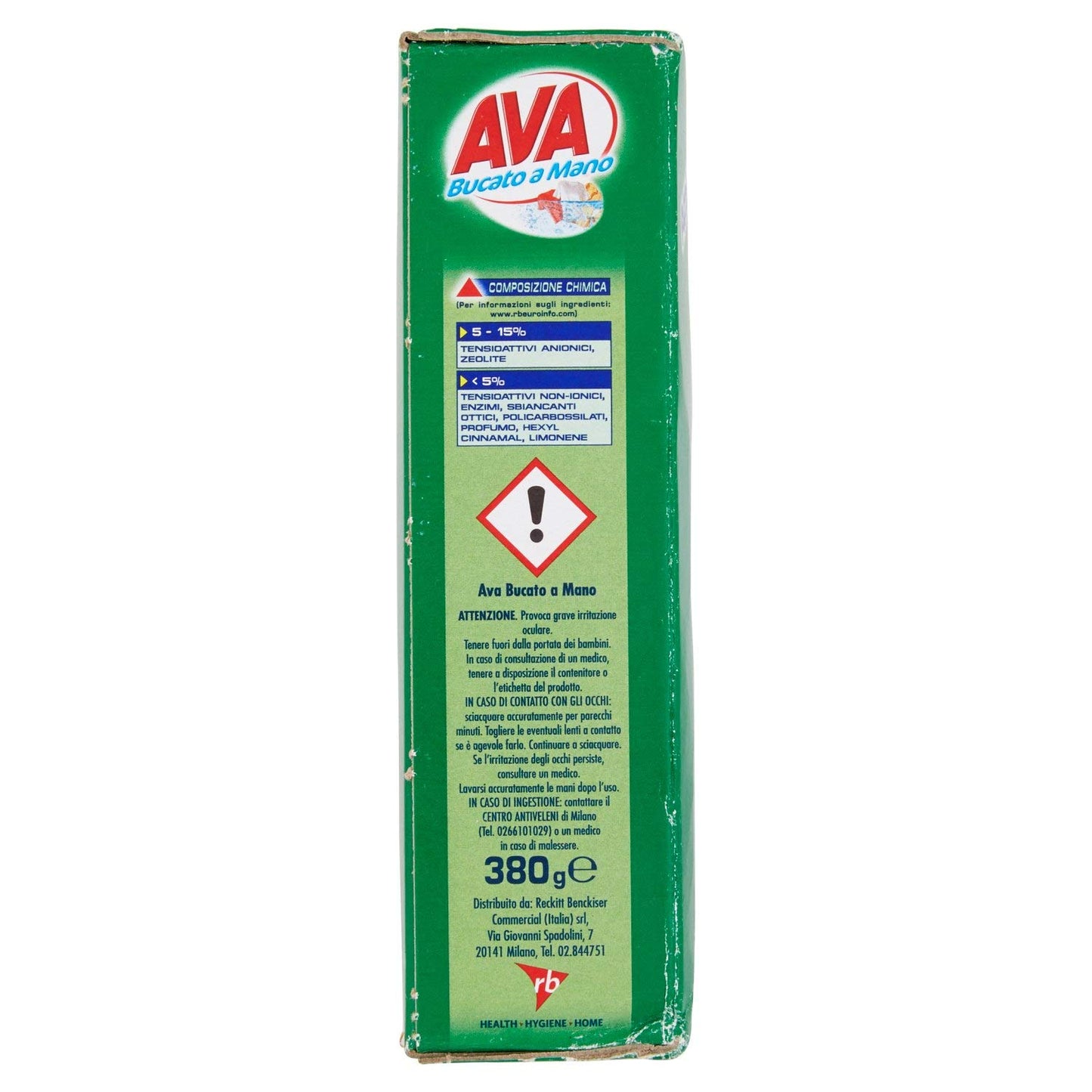 AVA Bucato a mano polvere - 6 pezzi da 380 g [2280 g]