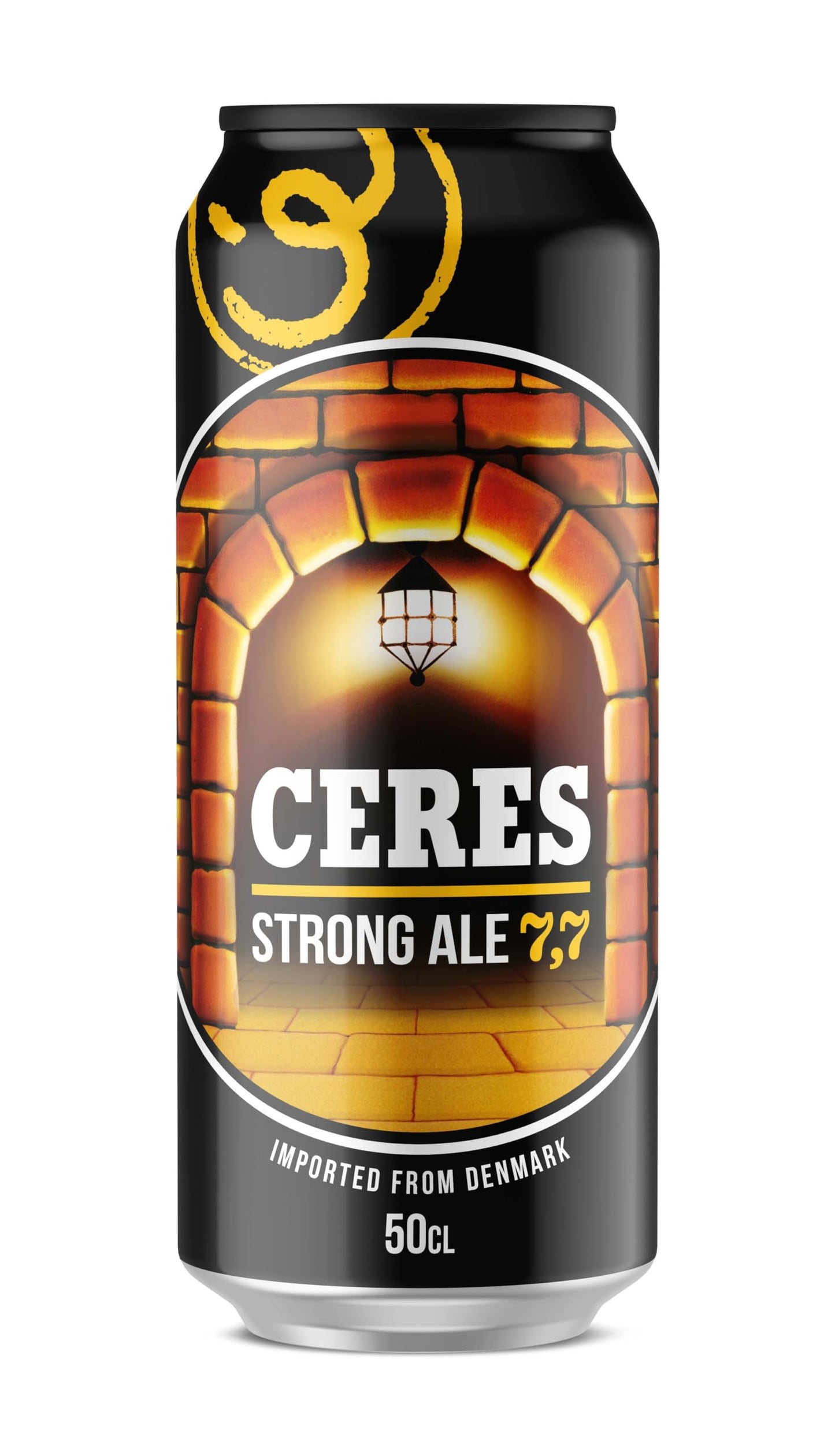 Ceres Strong Ale - 24 Lattine da 50 cl, Birra Bionda Doppio Malto con Riflessi Dorati, Gradazione Alcolica 7,7°C, Gusto Ricco ed Intenso con Sentori di Malto