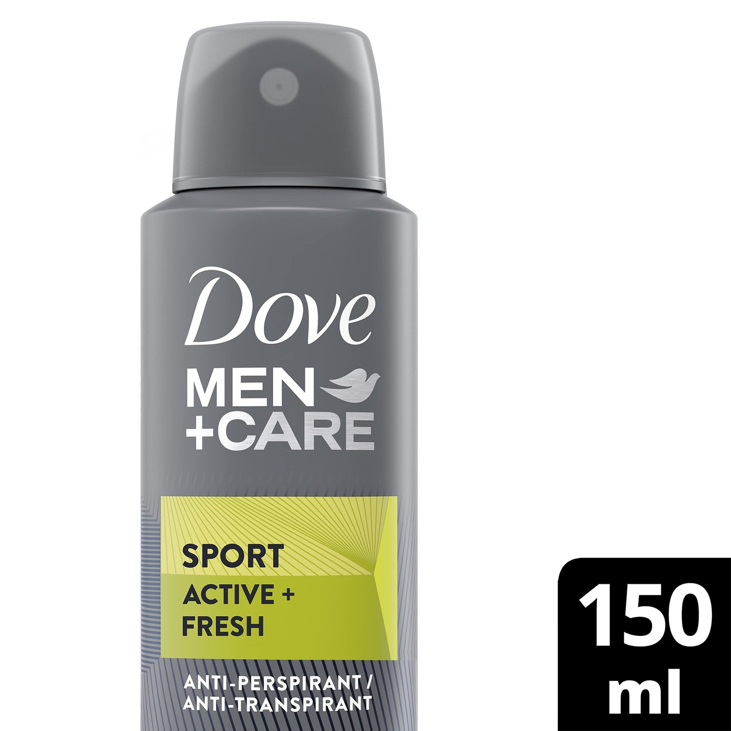 Dove Men+Care Deodorante Spray Sport Active, con 1/4 di Crema Idratante, Deodorante Uomo Antitraspirante Senza Alcol, Aiuta a Ridurre le Irritazioni, Fino a 48 Ore di Protezione, 6 pezzi da 150 ml