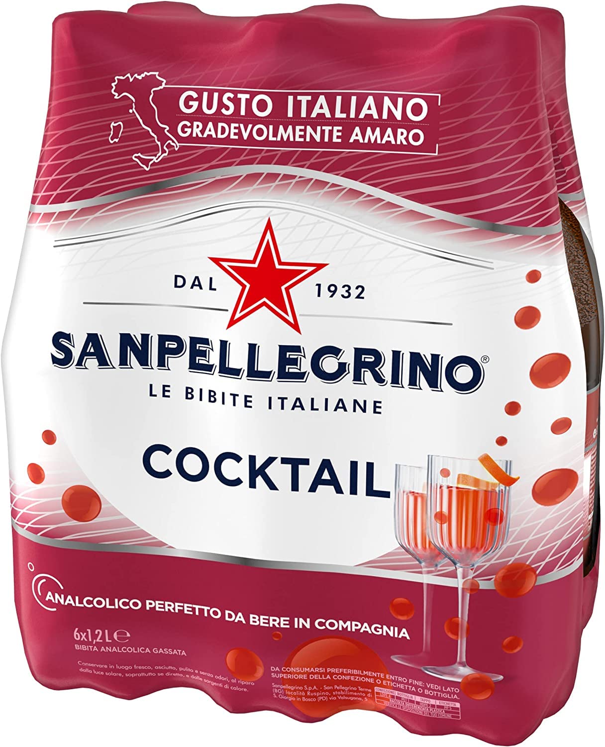 San Pellegrino Cocktail Zenzero Aperitivo Amaro PET 1,25l Italian Soft Drink