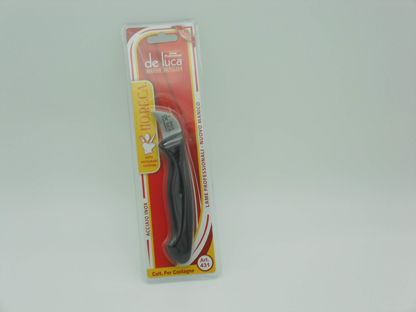 COLTELLO PER CASTAGNE LAMA IN ACCIAIO INOX LINEA HO.RE.CA "DE LUCA" SPESS.2.0 mm