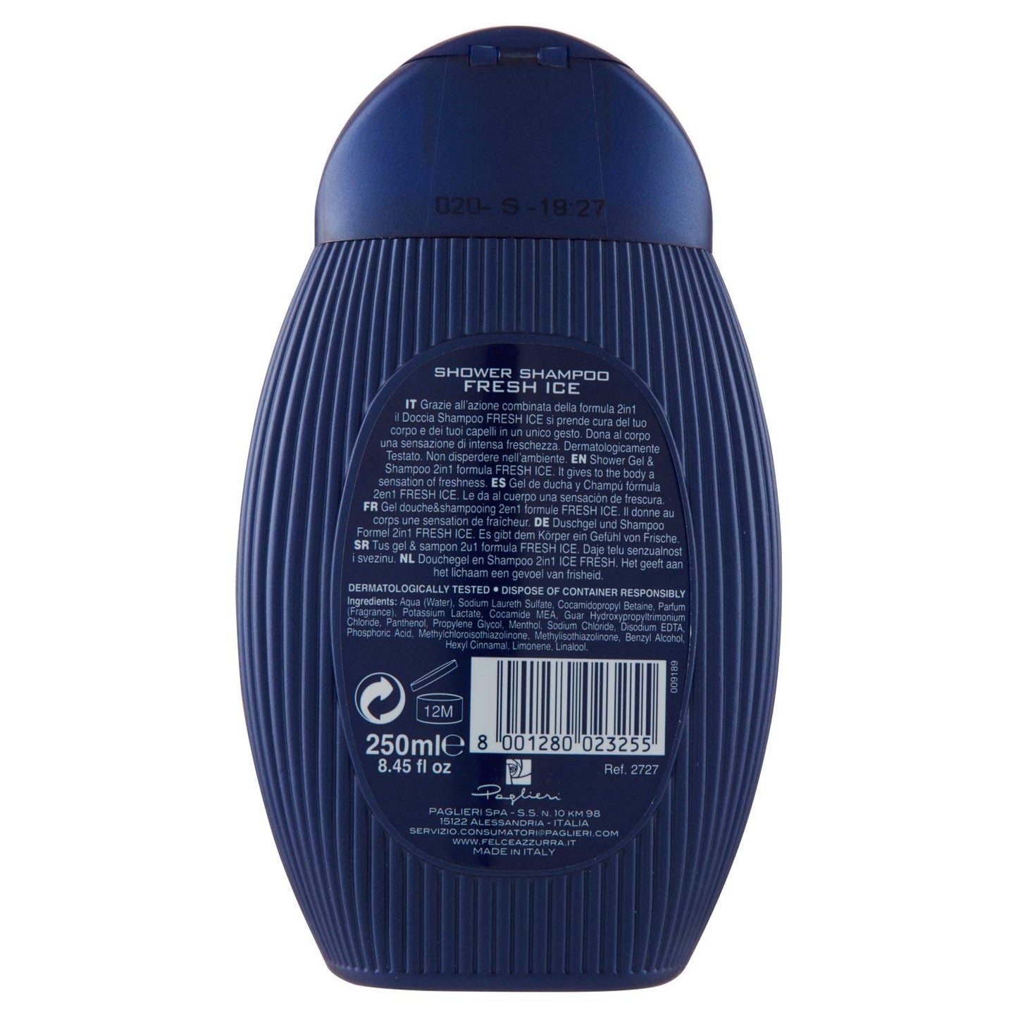 Felce Azzurra Doccia Shampoo Fresh Ice - Pacco da 1 x 250 ml - Totale: 250 ml