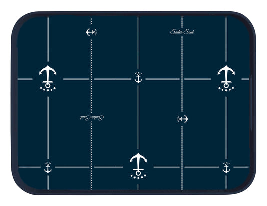 Marine Business Sailor-Bandeja Rettangolare, Blu, Medio