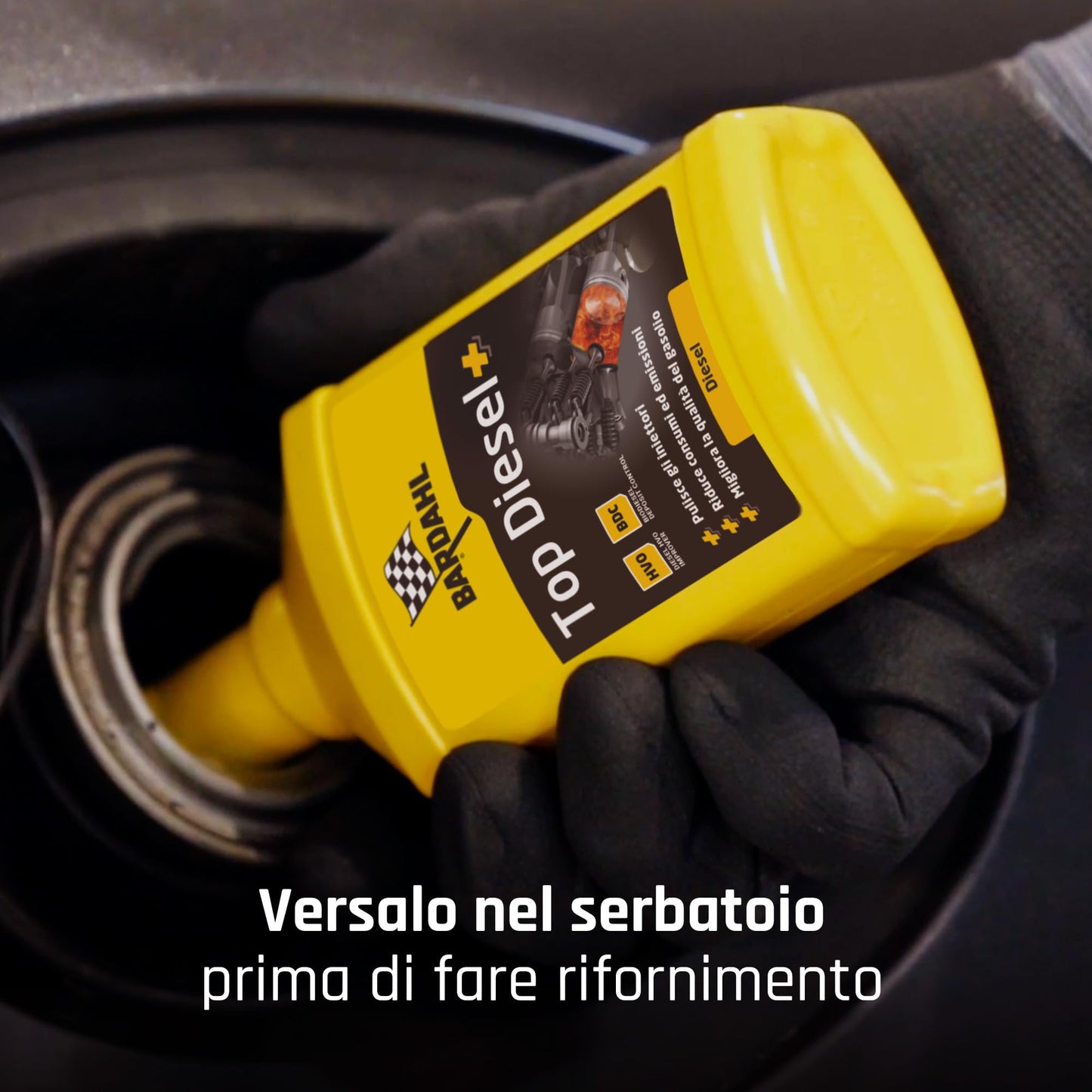 Bardahl - Additivo Top Diesel, Lubrifica la Pompa di Alta Pressione, Protegge Tutto il Sistema di Alimentazione, Riduce i Consumi di Carburante e le Emissioni Inquinanti, 1 Litro
