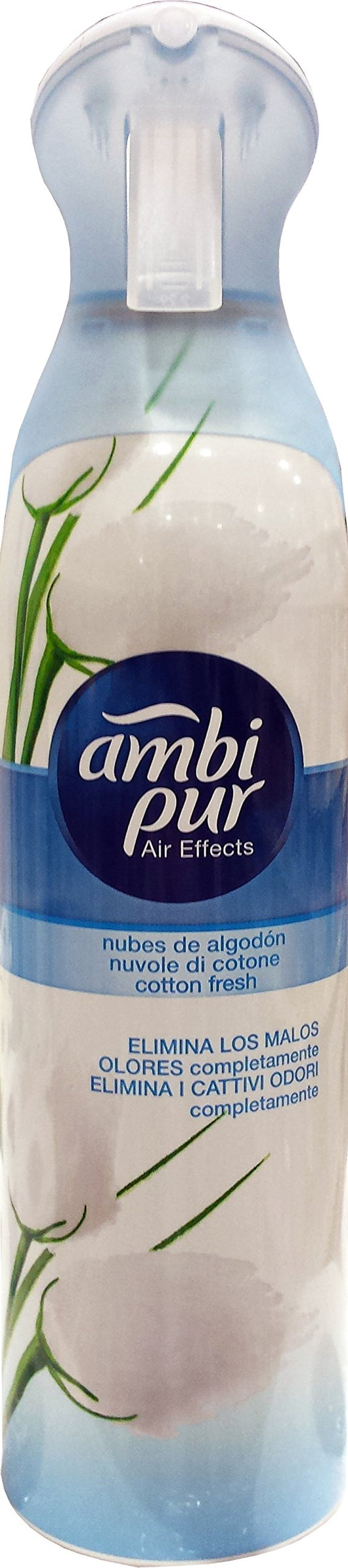 6 x AMBIPUR Deo Ambiente Spray Nuvole Di Cotone 300 ML