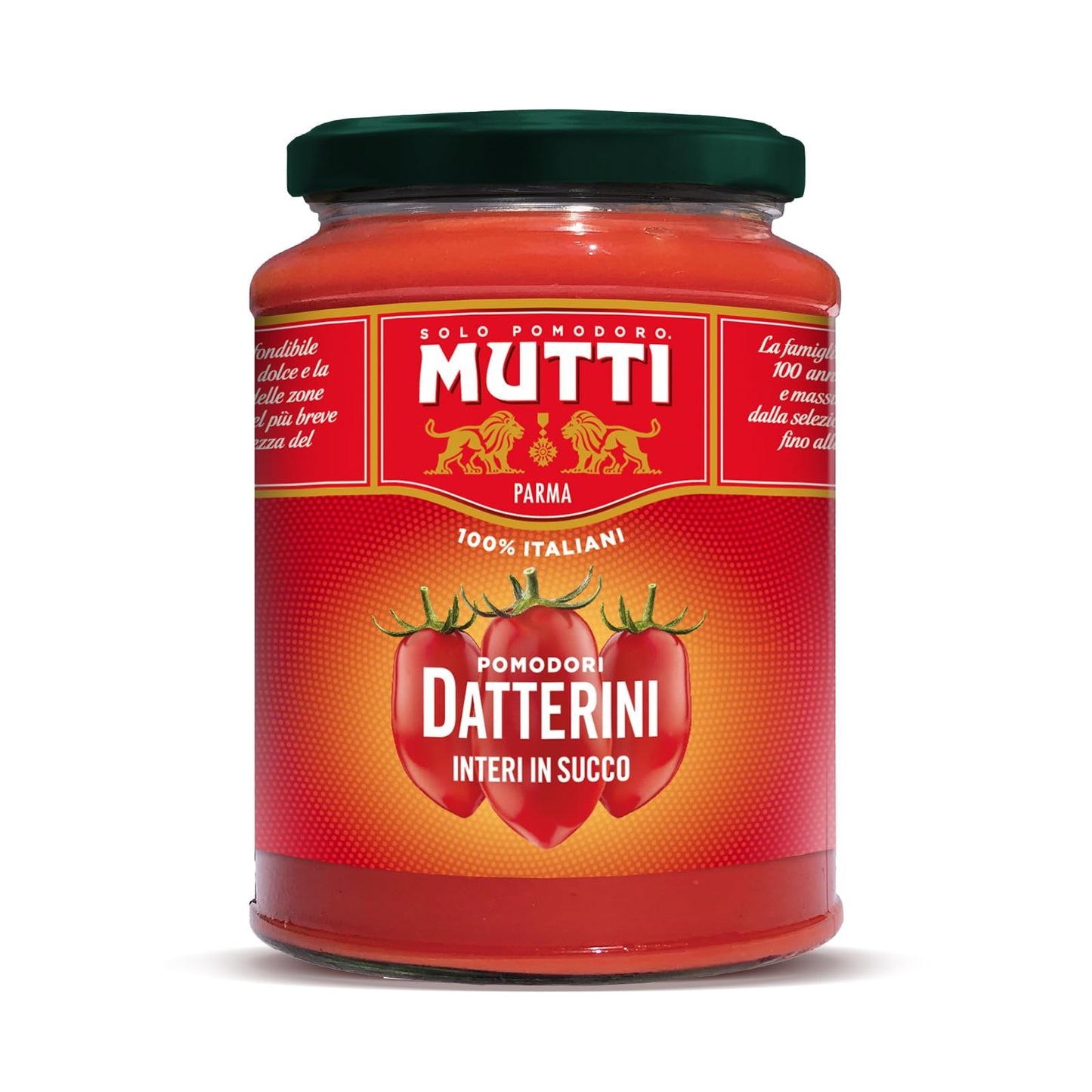 MUTTI - Pomodori datterini Interi in Succo, 350g, Confezione da 6 unità