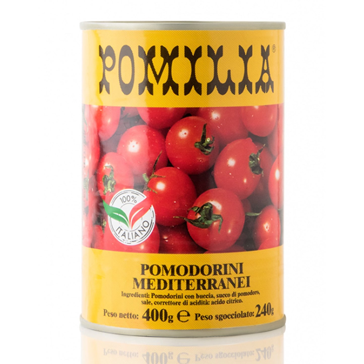 24 x POMODORINI MEDITERRANEI POMILIA 400 GR BARATTOLO LATTINA POMODORI CILIEGINI