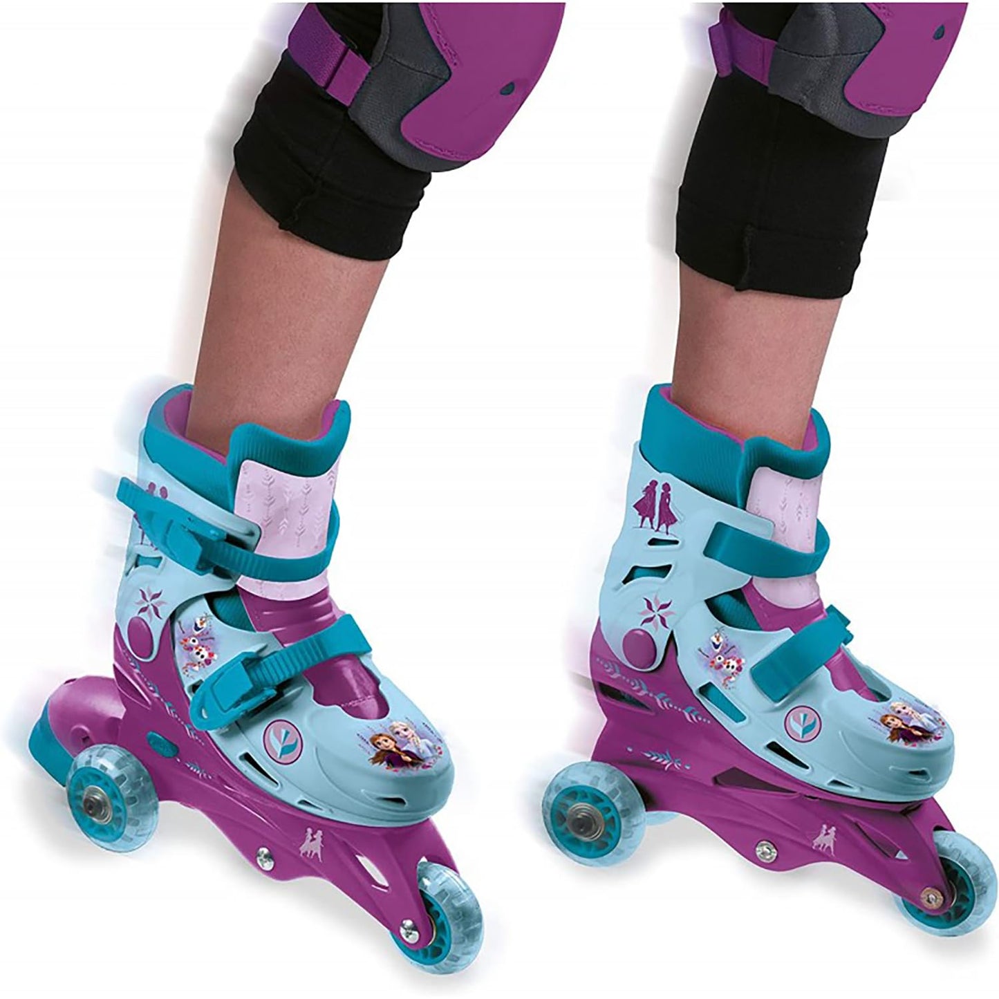 Mondo- 3 in Line Skate Frozen Disney Toys II Skates-Pattini Doppia Funzione Regolabili-Ruote PVC-Roller Bambina-Size S/Mis. 29/32-28299, Multicolore, S, 18278