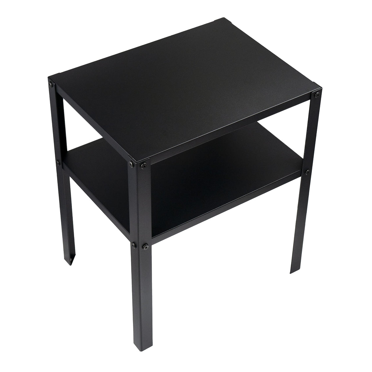 IKEA KNARREVIK - Comodino in metallo con ripiano, colore: nero.