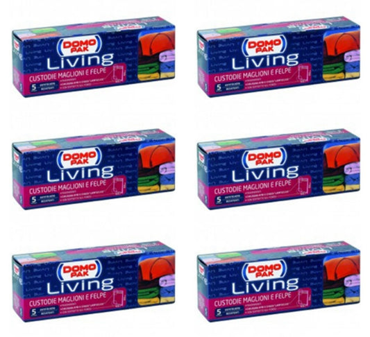 30 Custodie Domopak Living per MAGLIONI E FELPE antipolvere armadi domo pak