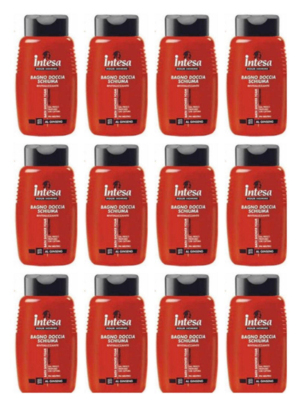 12 x INTESA Bagno Schiuma Rivitalizzante Al Ginseng 500 Ml